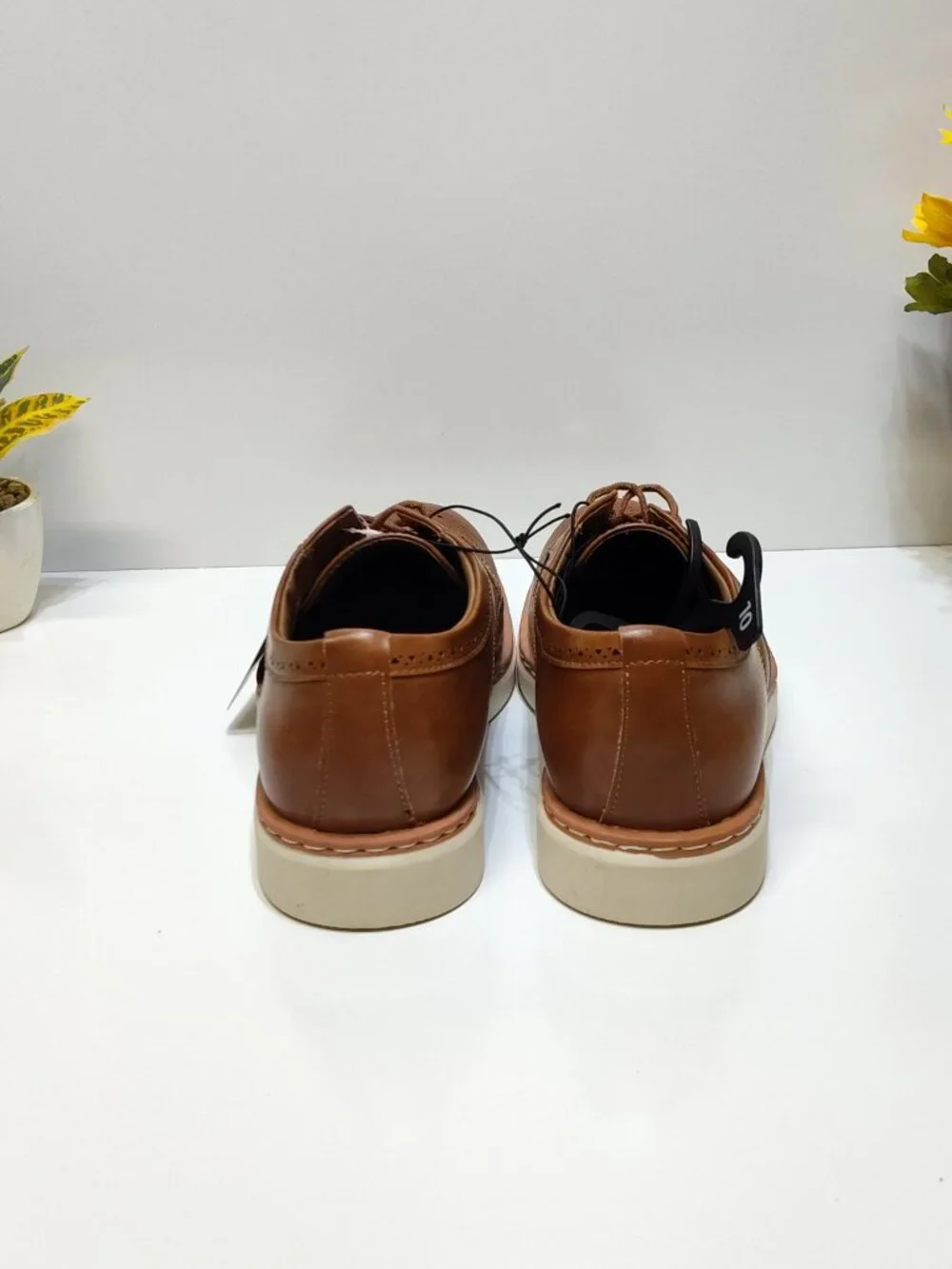 George Mens Jonah Oxford Shoes Brown Size 10 Memory Foam Comfort Sole Casual